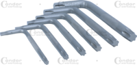 Kľúče "L" sada, 6-dielna., TORX T25-55