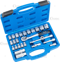 Gola sada, 26-dielna, 3/8", 6-hran 6-24 mm
