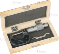 Mikrometer, 1/100 mm, 0-25 mm