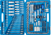 Gola sada, 215-dielna, 1/4+3/8+1/2", 6-hran 4-32 mm
