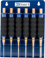 Vyrážač mäkká rúčka sada, 6-dielna, 180 mm, ø 3-8 mm