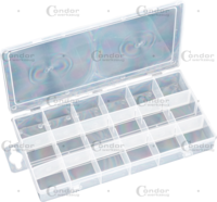 Sortiments-Box, 18 Fächer, leer