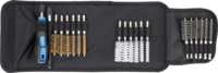 Sada vŕtacích kefiek, 20-dielna., oceľ/nylon/mosadz, ø 8-19 mm