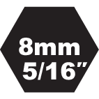 Adapter pre Bits, 3/8", pre 8 mm Bits