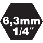 Skrutkovač, pre 1/4" Bits