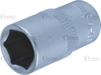 Nádstavec, 1/4", 6-hran 9 mm