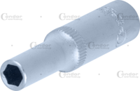 Nádstavec, 1/4", 6-hran 5.5 mm, dlhý