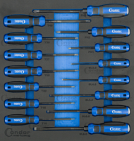 Screwdriver Set in Foam 2/3, 15 pcs.