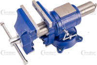 Multi Purpose Bench Vice, 360° rotating head, swivel base 125 mm