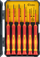 Screwdriver Set, VDE, 6 pcs., plain slot + cross slot