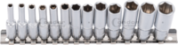 Deep Socket Set, 13 pcs., 1/4", hex 4-14 mm