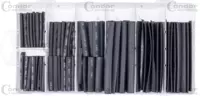 Heat Shrink Tubing Assortment, 127 pcs., black, 2.0 – 13.0 mm