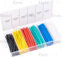 Heat Shrink Tubing Assortment, 100 pcs., coloured, 1.5 – 13.0 mm