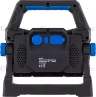 Floodlight, rechargeable, with bluetooth loudspeaker, COB-LED