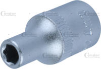 Socket, 1/4", hexagon 4 mm