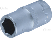 Socket, 1/4", hexagon 7 mm