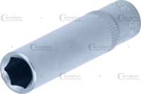 Socket, 1/4", hexagon 8 mm, deep