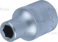 Socket, 3/8", hexagon 6 mm
