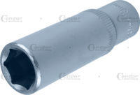 Socket, 3/8", hexagon 13 mm, deep
