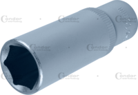Socket, 3/8", hexagon 15 mm, deep