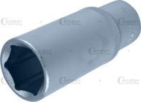 Socket, 3/8", hexagon 17 mm, deep