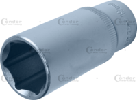 Socket, 3/8", hexagon 18 mm, deep