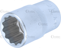 Socket, 1/2", bi-hex 17 mm