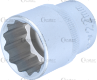Socket, 1/2", bi-hex 22 mm