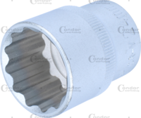 Socket, 1/2", bi-hex 24 mm
