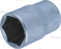 Socket, 1/2", hexagon 19 mm