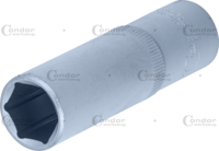 Socket, 1/2", hexagon 17 mm, deep