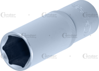 Socket, 1/2", hexagon 21 mm, deep