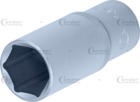 Socket, 1/2", hexagon 24 mm, deep