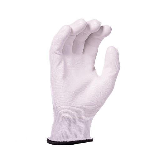 Biele pracovné polyuretánové rukavice BSCW veľkosť 10/XL