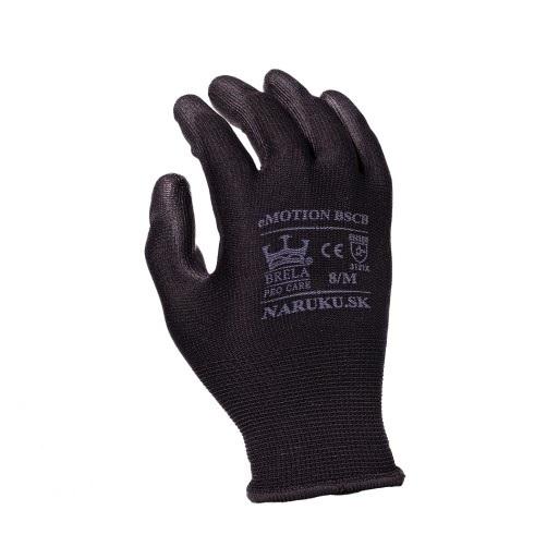 Čierne pracovné polyuretánové rukavice BSCB veľkosť 10/XL