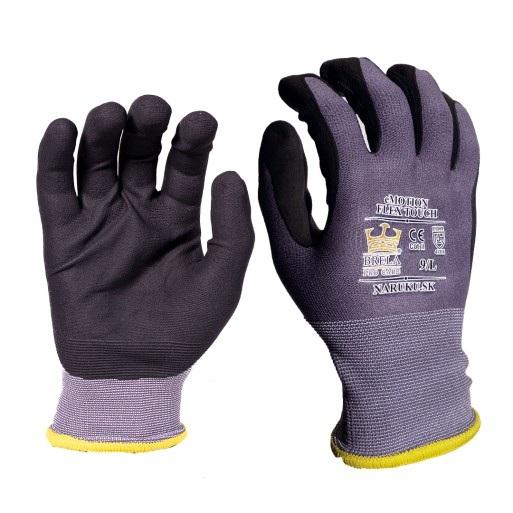 Univerzálne pracovné rukavice s nitrilovým povrstvením FLEX TOUCH veľkosť 11/XXL