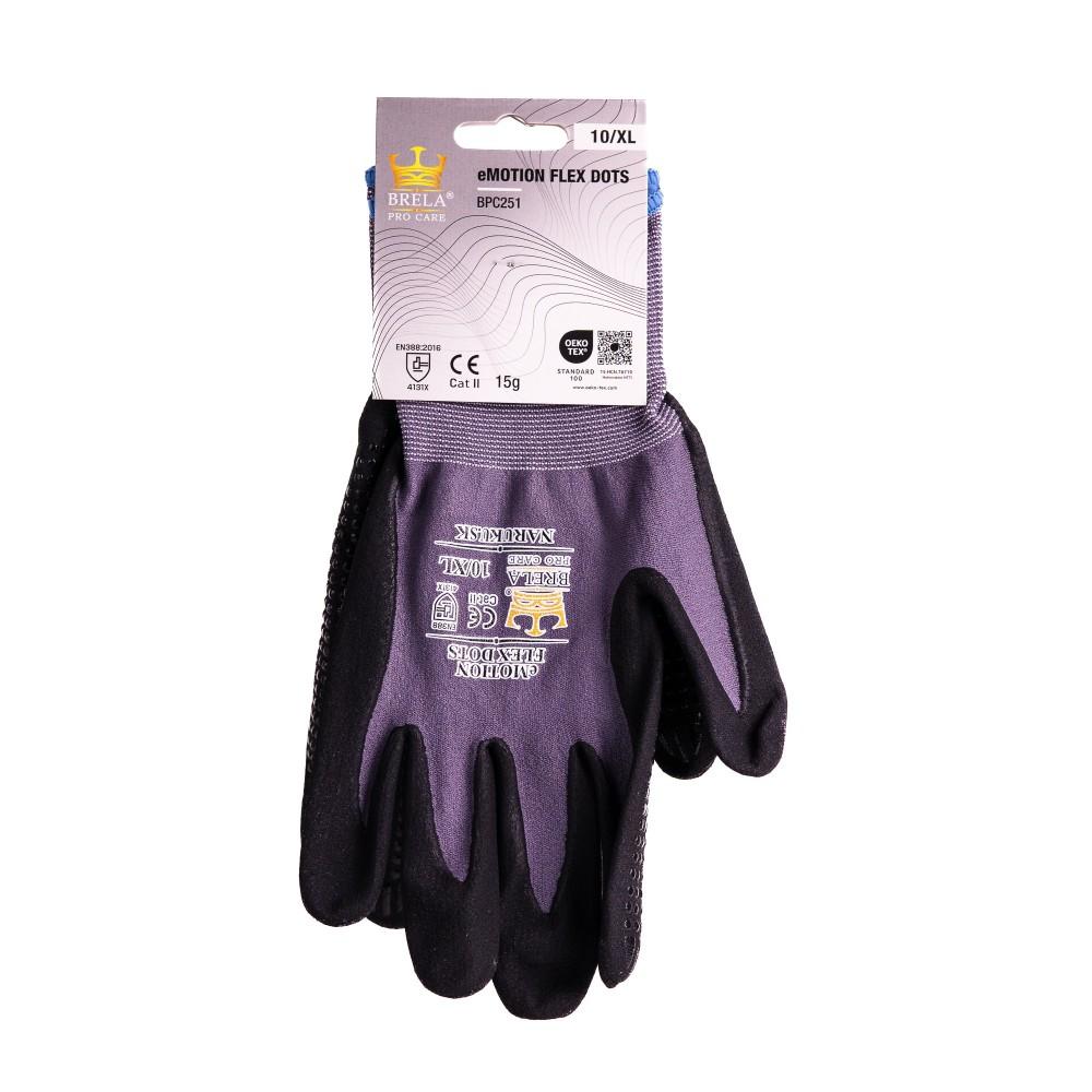 Univerzálne pracovné rukavice s protišmykovými terčíkmi FLEX DOTS veľkosť 8/M