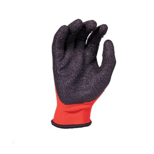 Červené pracovné rukavice s latexovým povrchom LW veľkosť 8/M