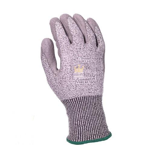 Protiporézne pracovné rukavice z HPPE úpletu s PU finišom CUT veľkosť 9/L