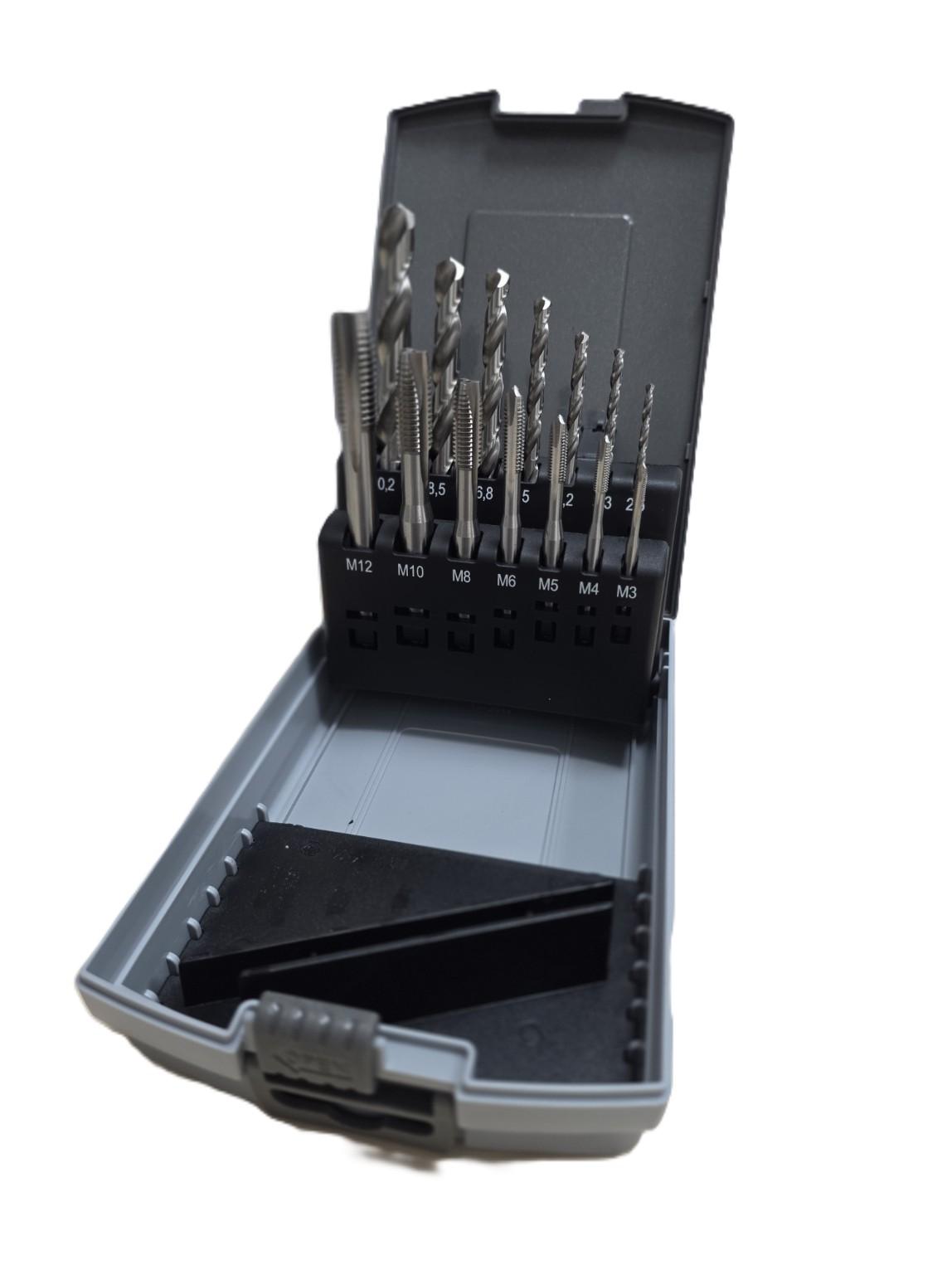 Sada strojných závitníkov HSS M3 - M12 14 diel.