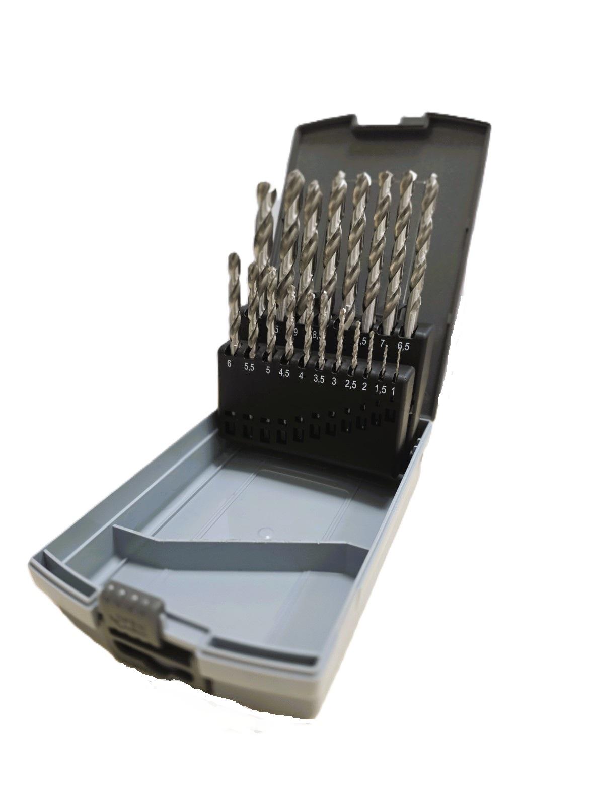 Špirálový vrták HSS-G DIN 338 brúsený v plastovom RoseBoxe 19 dielna sada (1,0-10,0x0,5mm)