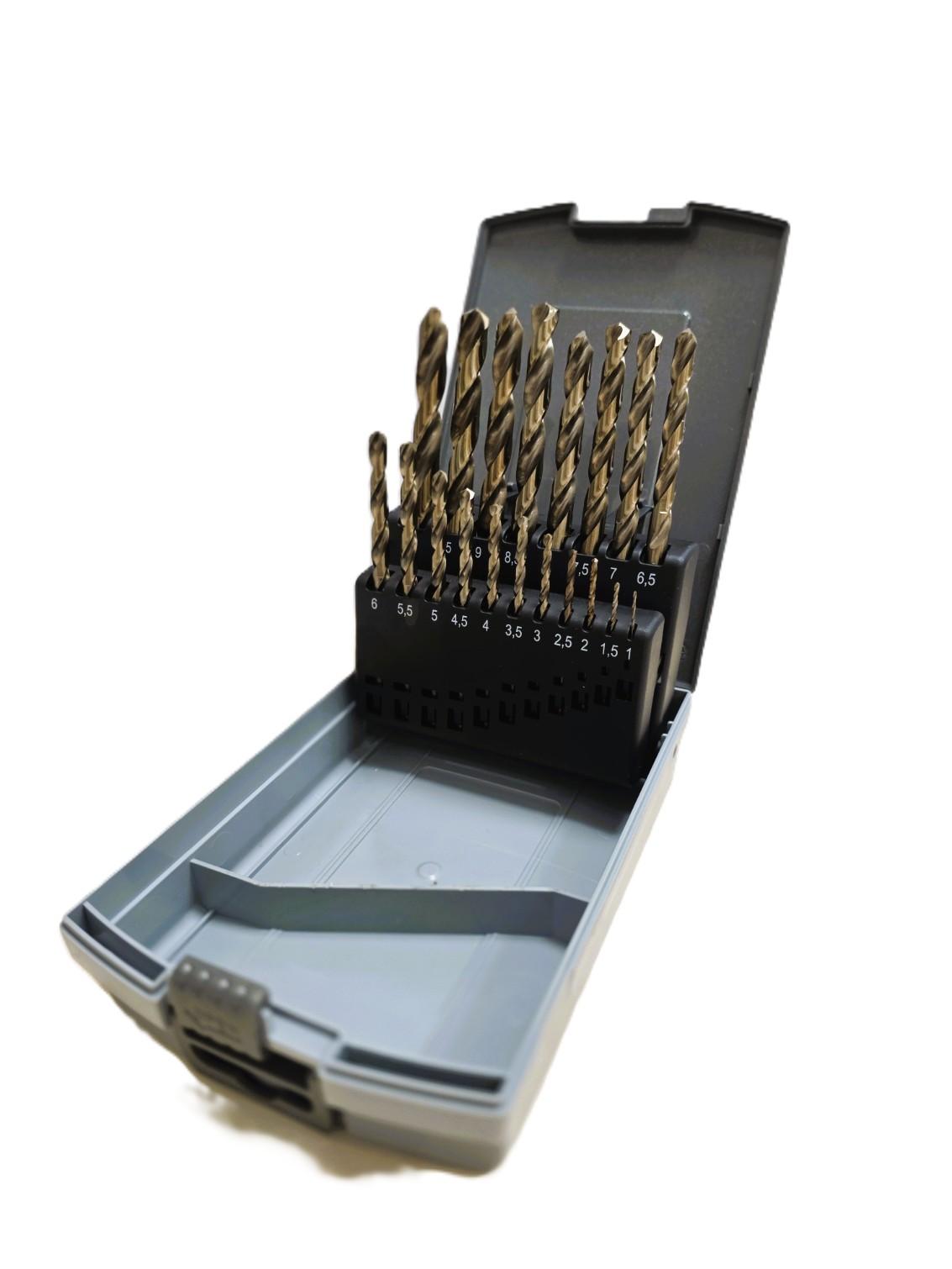 Špirálový vrták HSS-E DIN 338 5% Cobalt v plastovom RoseBoxe 19dielna sada (1,0-10,0x0,5mm) 5675774