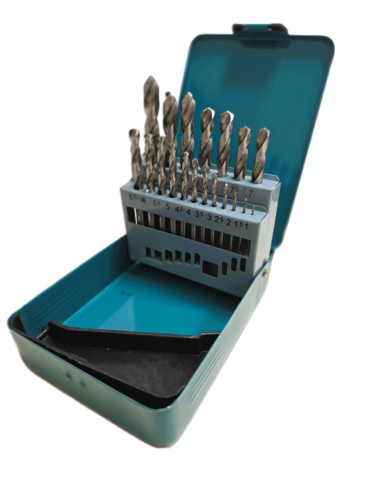 Špirálový vrták HSS-G DIN 338 brúsený v kovovej kazete 19 dielna sada (1,0-10,0x0,5mm)