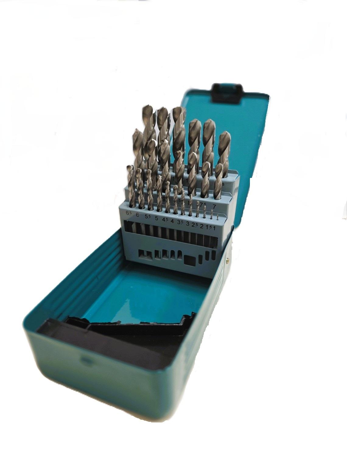 Špirálový vrták HSS-G DIN 338 brúsený v kovovej kazete 25 dielna sada (1,0-13,0x0,5mm)