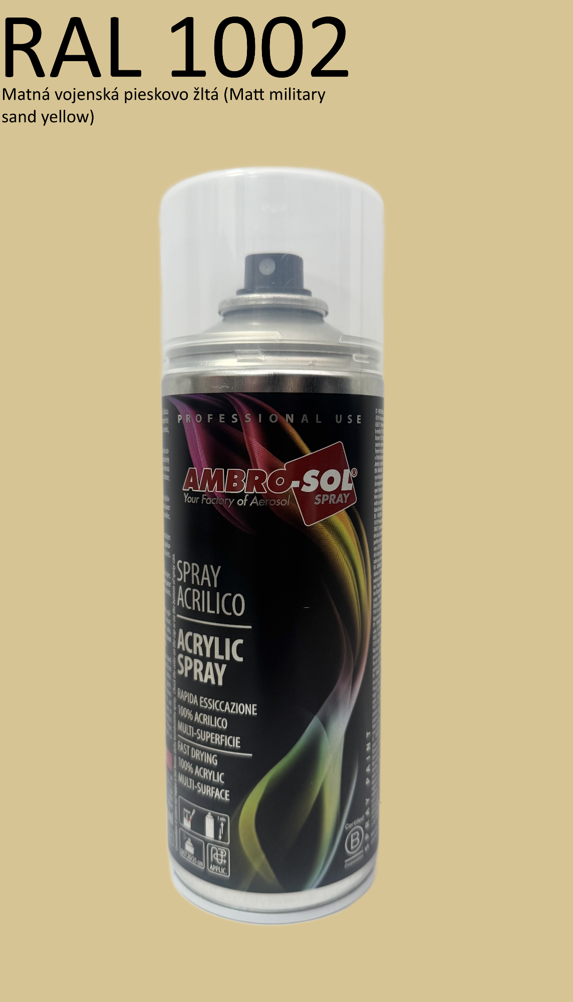 Univerzálna akrylová farba RAL 1002 - matná 400 ml