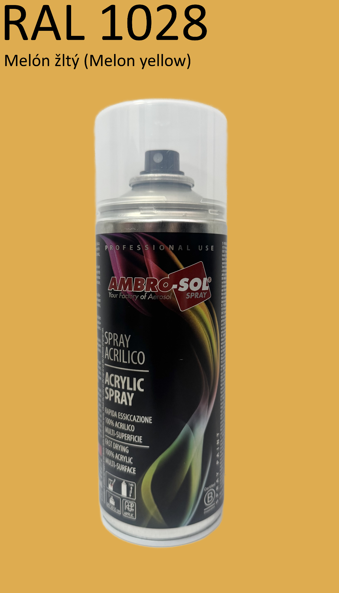 Univerzálna akrylová farba RAL 1028 400 ml