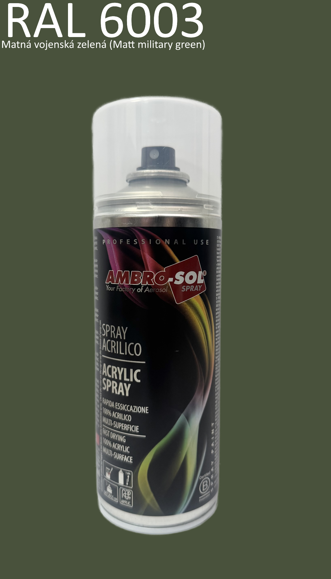 Univerzálna akrylová farba RAL 6003 - matná  400 ml