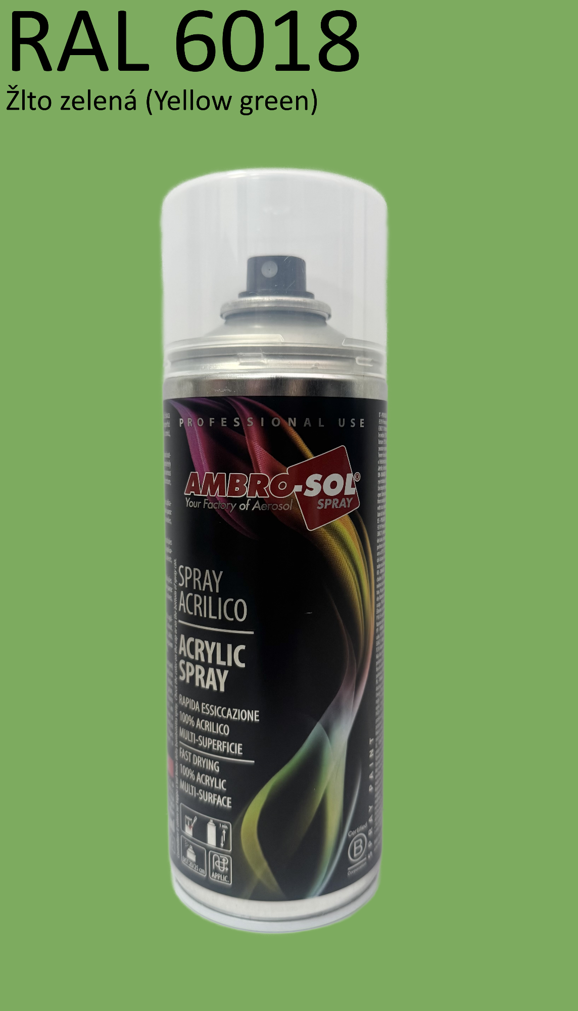 Univerzálna akrylová farba RAL 6018 400 ml