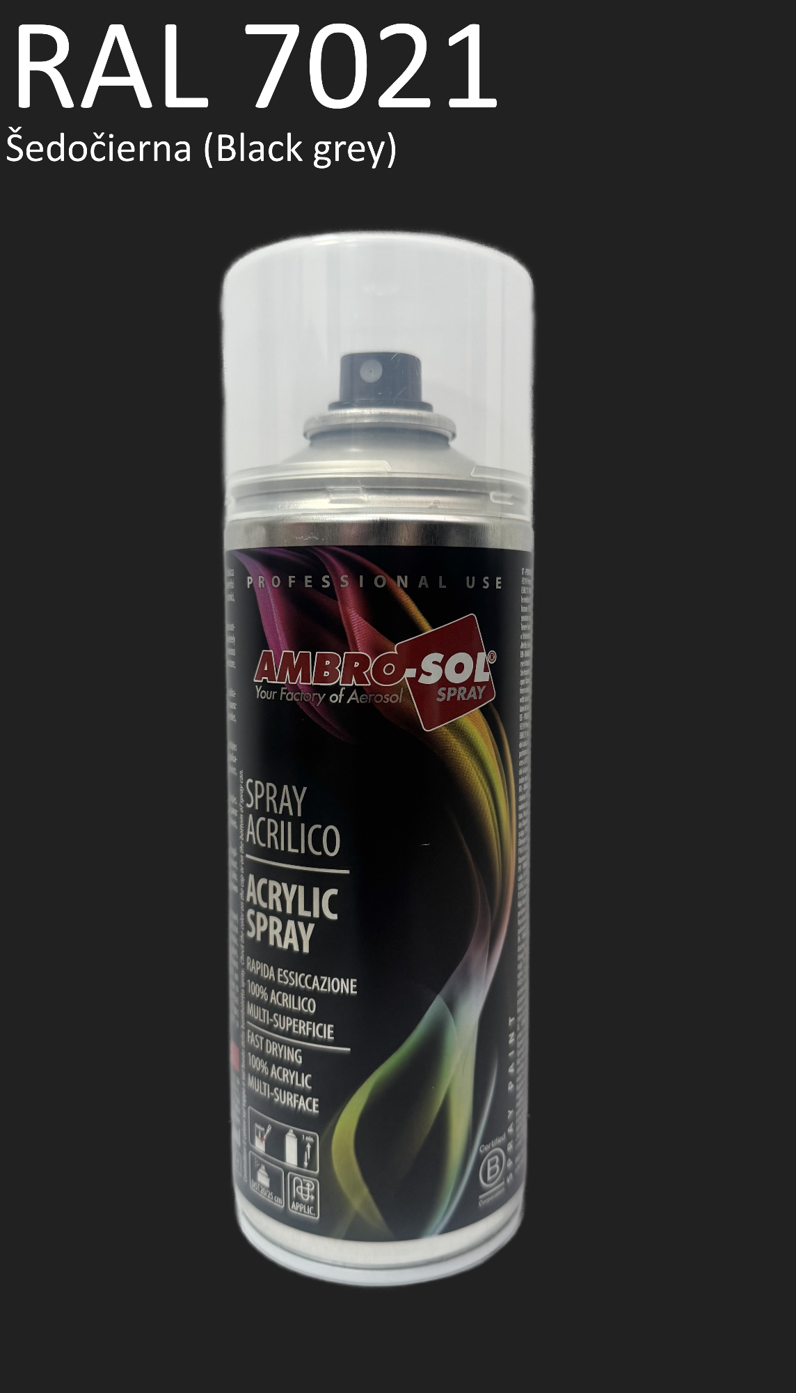 Univerzálna akrylová farba RAL 7021 400 ml