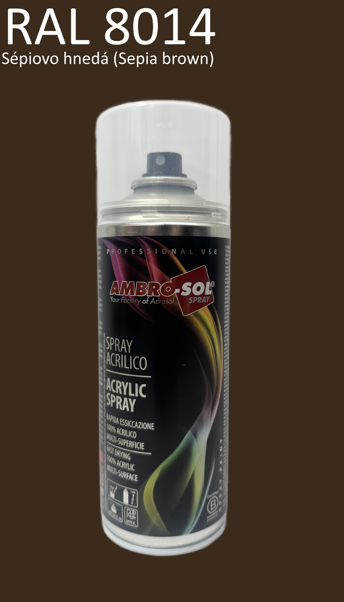 Univerzálna akrylová farba RAL 8014 400 ml